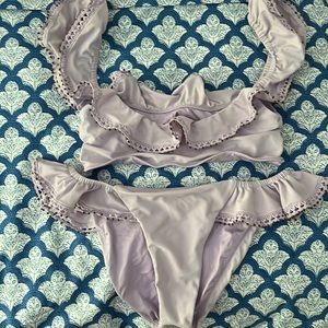 Cutest lavender purple ruffle Tobi bikini!!